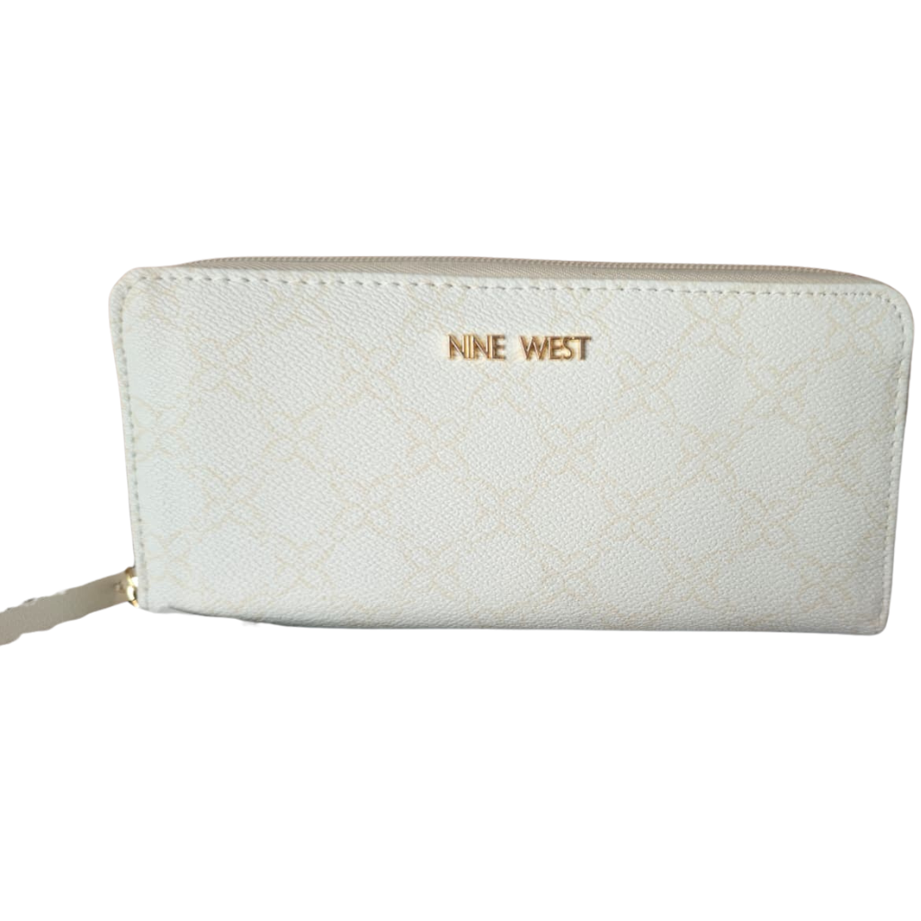 Cartera Nine West Blanca Texturizada con Cierre