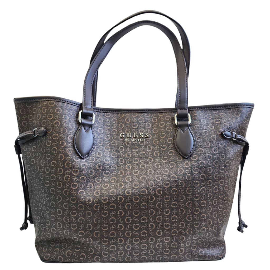 Bolsa Guess original café con monograma y asas largas  Descripción: