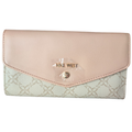 Cartera Nine West Bicolor Beige con Compartimentos