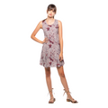 Vestido corto sin mangas con estampado paisley