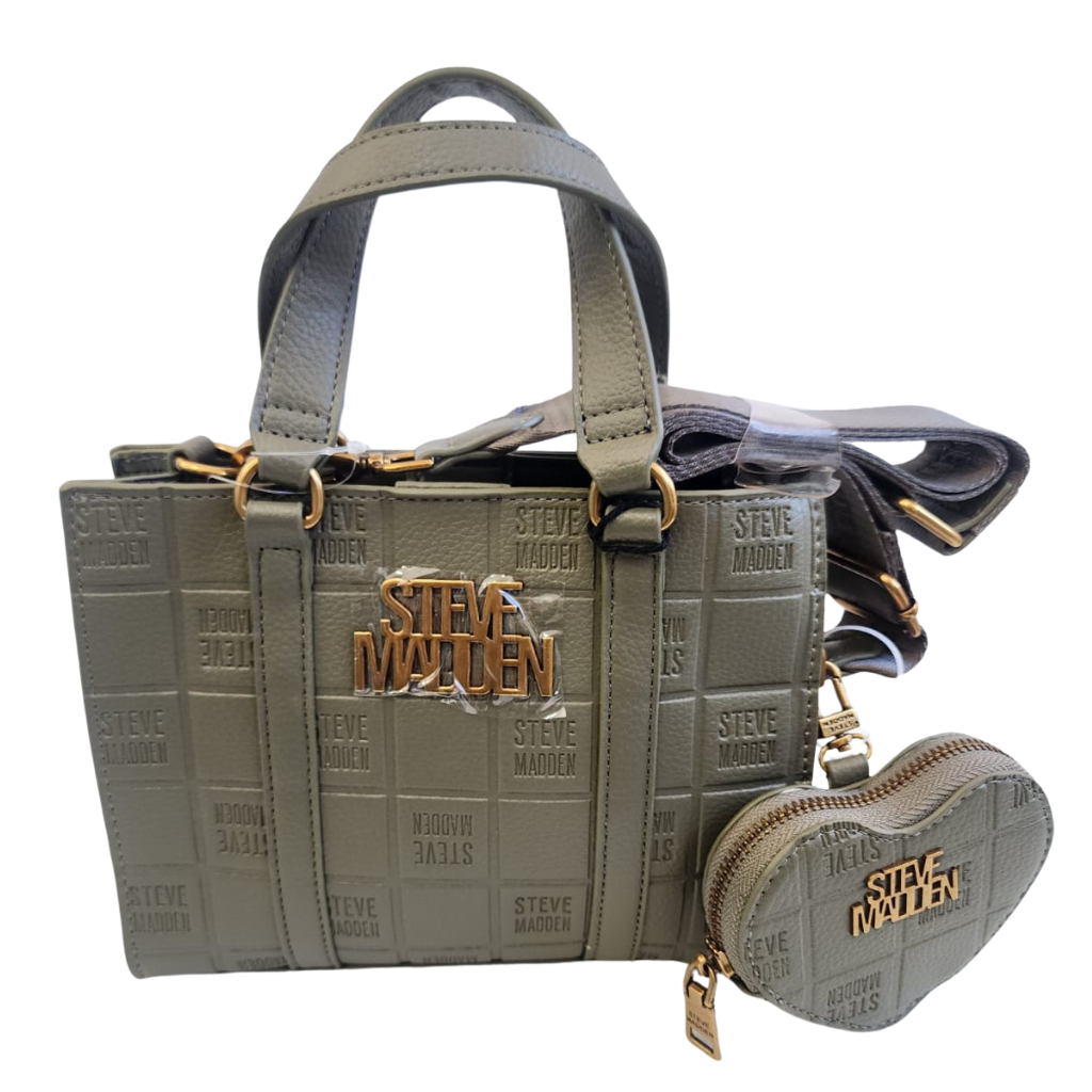 Bolsa Steve Madden verde con monedero corazón y correa ajustable