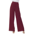 Pantalón Palazzo Vino con Rayas Verticales