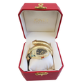 Reloj Jones New York dorado con pulsera tipo brazalete y cristales