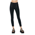 Pantalón negro skinny con cierres frontales