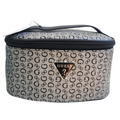 Cosmetiquera Guess monograma gris con cierre superior