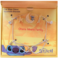 Pulsera Stitch ajustable con dijes y cristales.