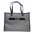 Bolsa Guess tote monograma negro con asas largas