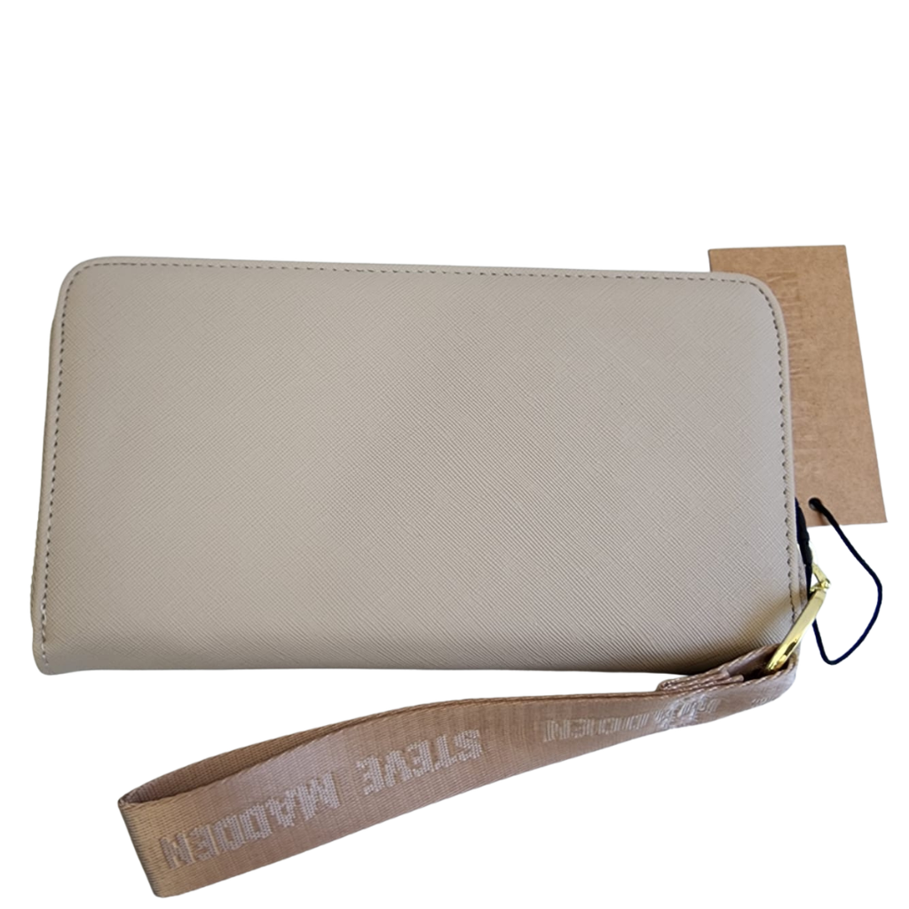 Cartera Steve Madden original tipo wristlet con cierre y correa