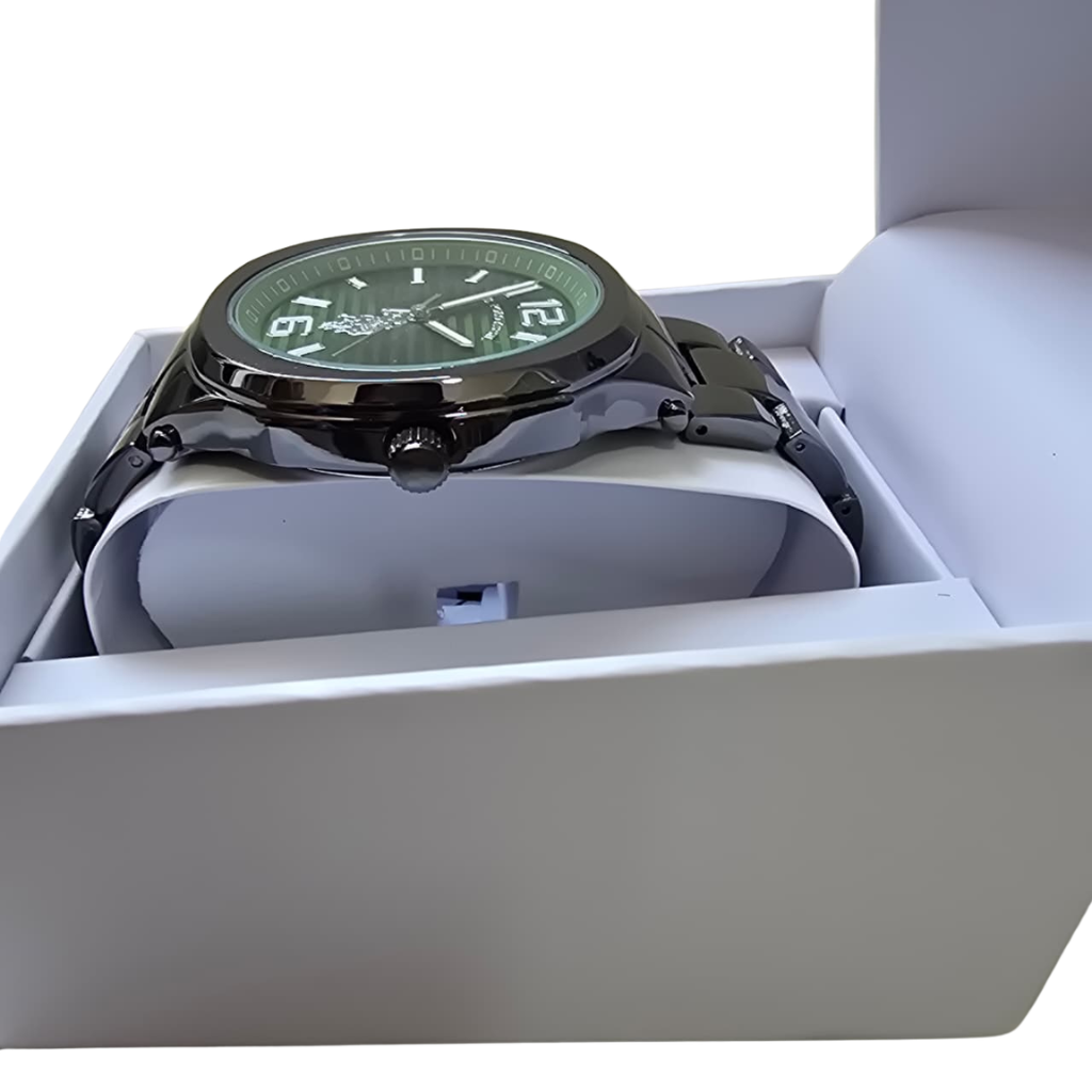 Reloj U.S. Polo Assn. para Hombre Negro con Carátula Verde