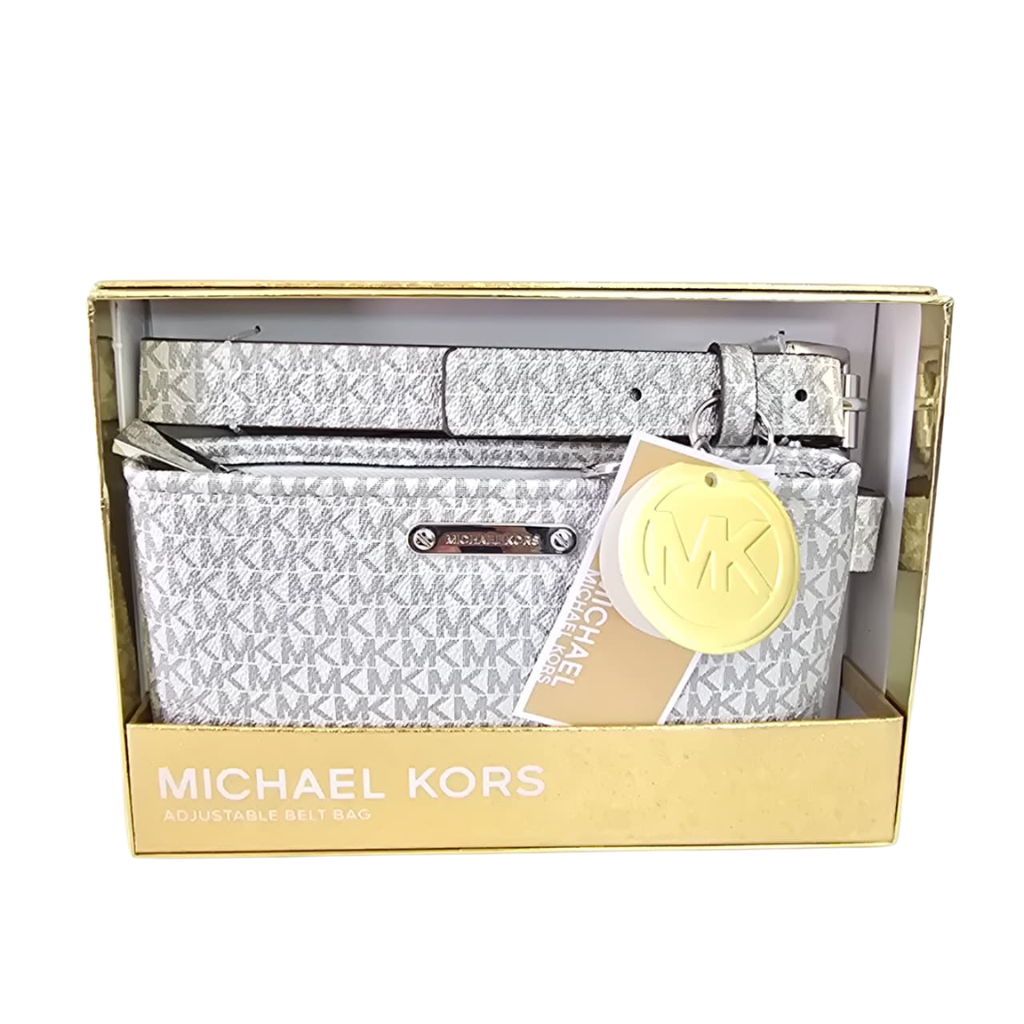 Cangurera Michael Kors Ajustable Blanca con Monograma