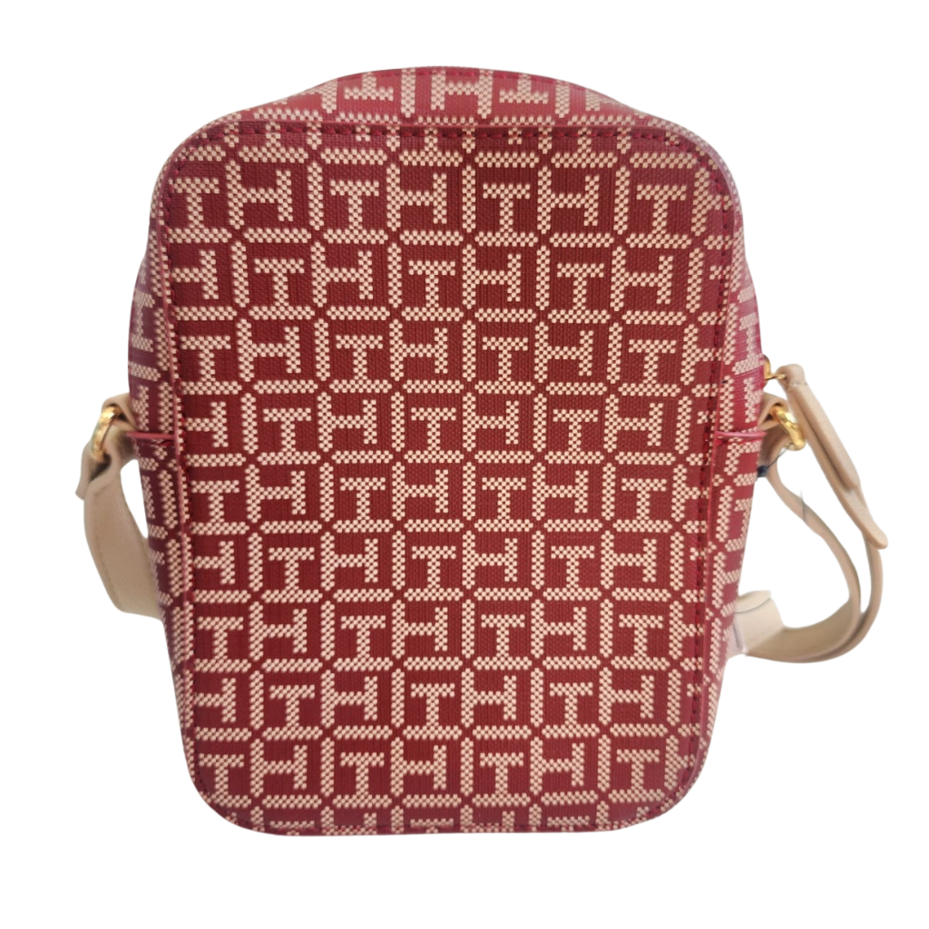 Bolsa Tommy Hilfiger crossbody roja con monograma