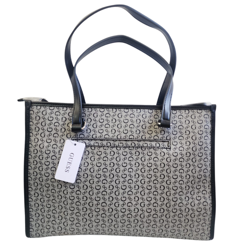 Bolsa Guess tote monograma negro con asas largas
