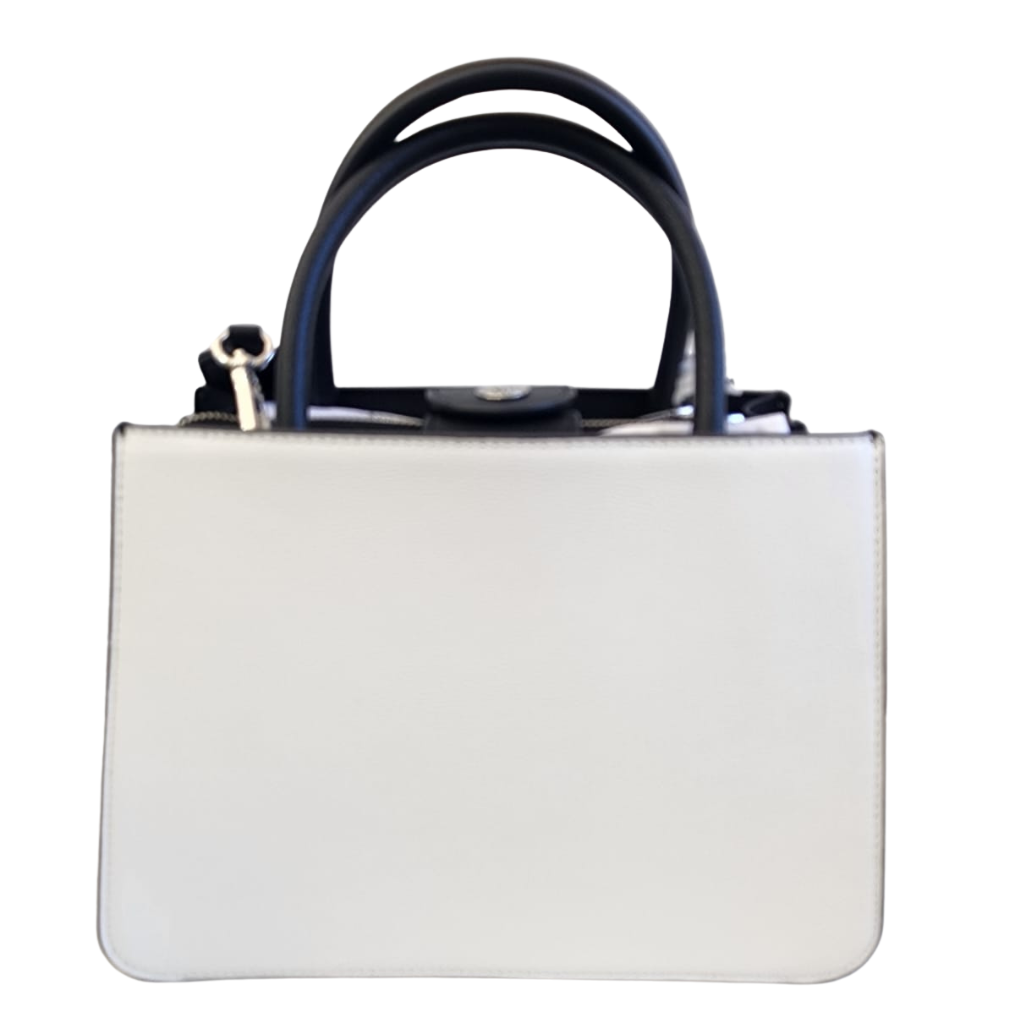 Bolsa Karl Lagerfeld blanca con logo KARL y correa ajustable