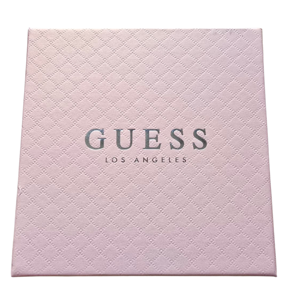 Set Guess Original Collar Doble con Dije G y Llave + Aretes Color Oro Rosa para Mujer