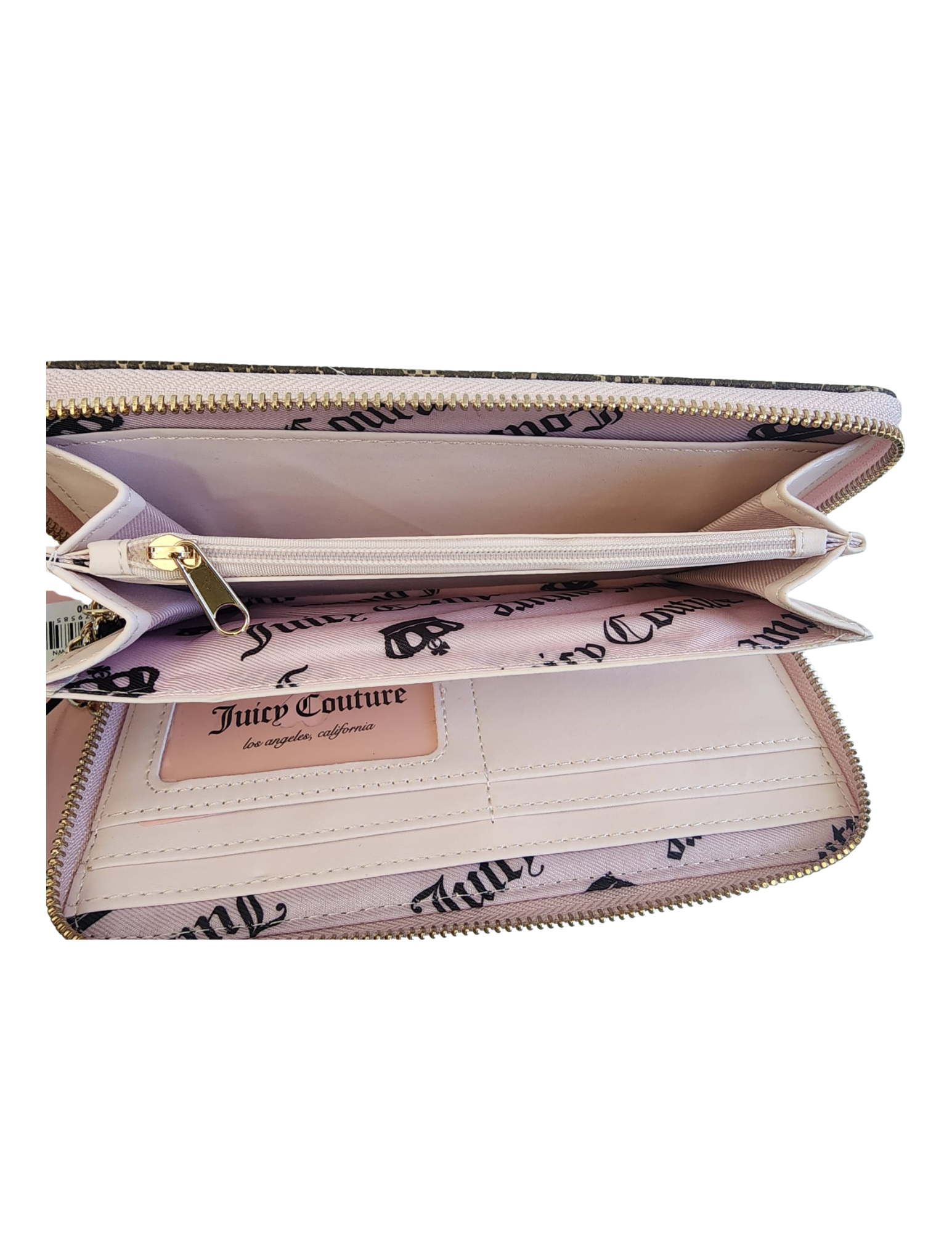 Cartera Juicy Couture Rosa Café Cierre Completo Con Cadena