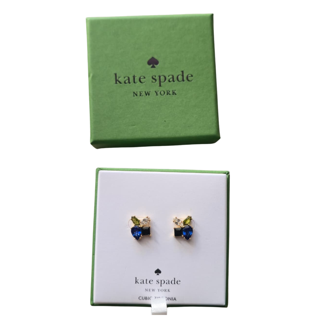 Aretes Kate Spade originales con cristales multicolor