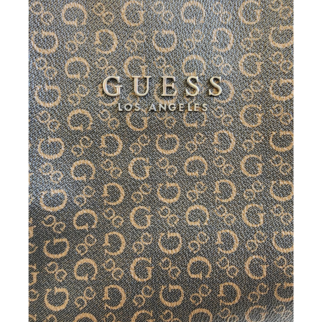 Bolsa Guess original café con monograma y asas largas  Descripción: