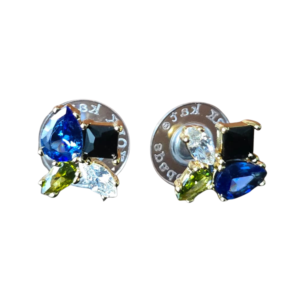 Aretes Kate Spade originales con cristales multicolor