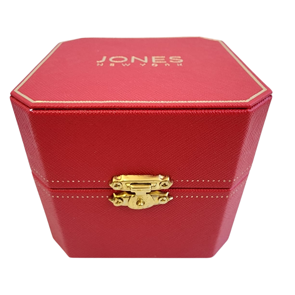 Reloj Jones New York dorado con pulsera tipo brazalete y cristales