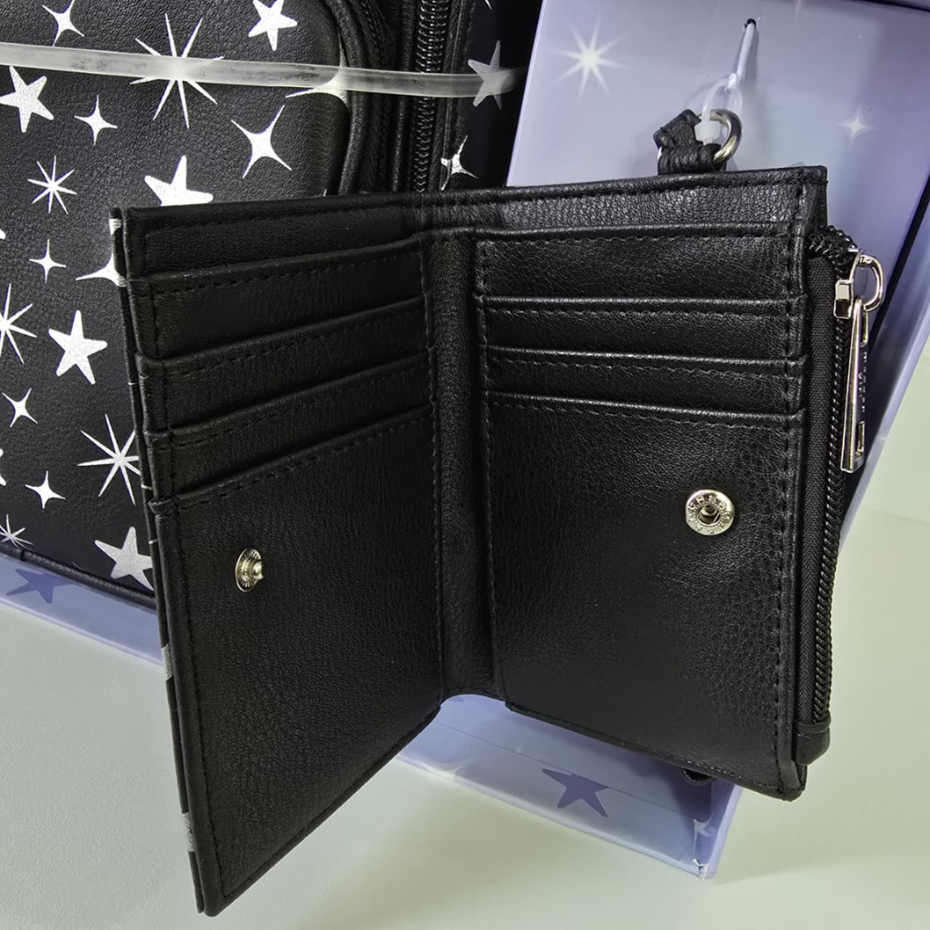 Set Madden Girl Mochila Mini y Cartera Negra con Estrellas – 2 Piezas