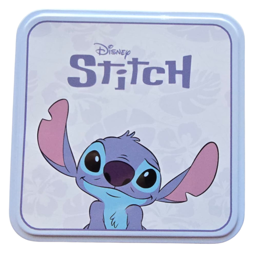 Collar Disney Stitch Original Con Dije Plateado Fine Silver Plated En Caja Metálica