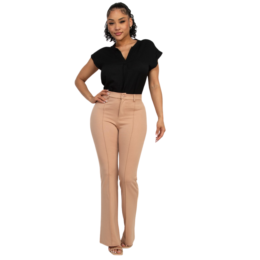 Blusa Negra Básica Elegante Manga Corta Corte Fluido
