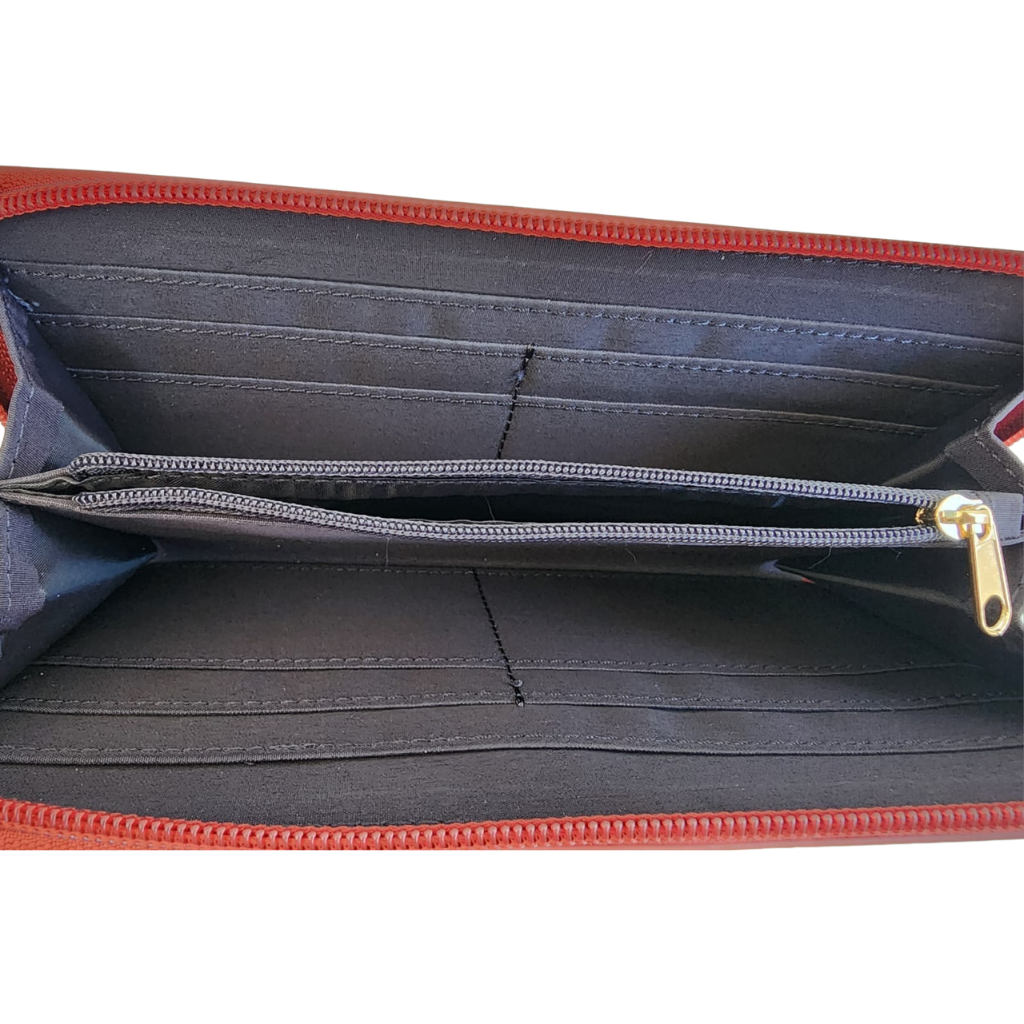 Cartera Tommy Hilfiger original roja con cierre tipo wristlet