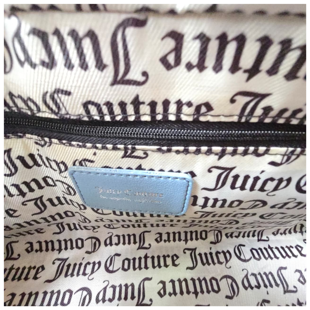 Bolsa Juicy Couture Azul Cielo Monograma JC Con Correa Ajustable