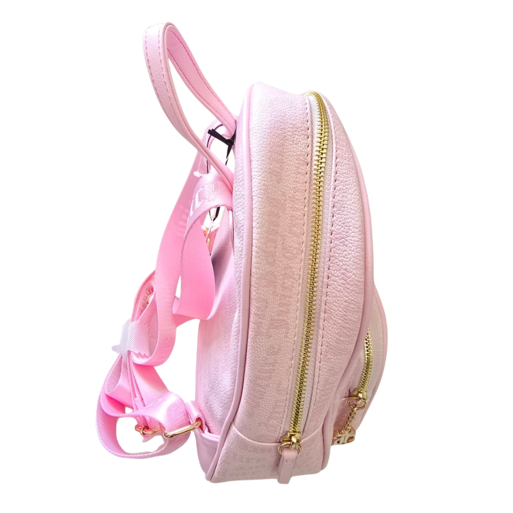 Mochila Juicy Couture Rosa con Logo y Detalles Dorados