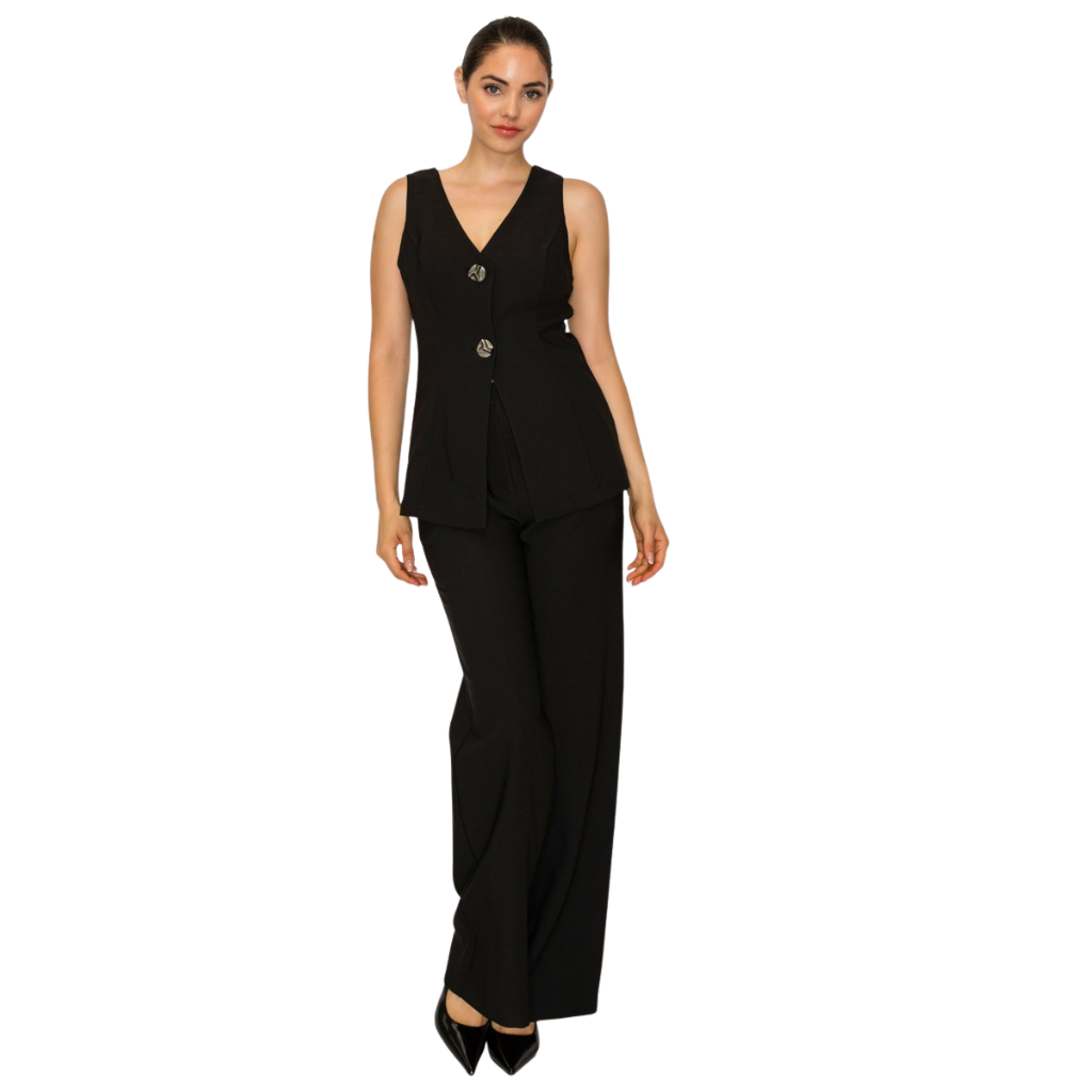 Pantalón Palazzo Negro de Vestir
