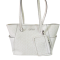 Bolsa Tote Guess Blanca con Monograma y Monedero