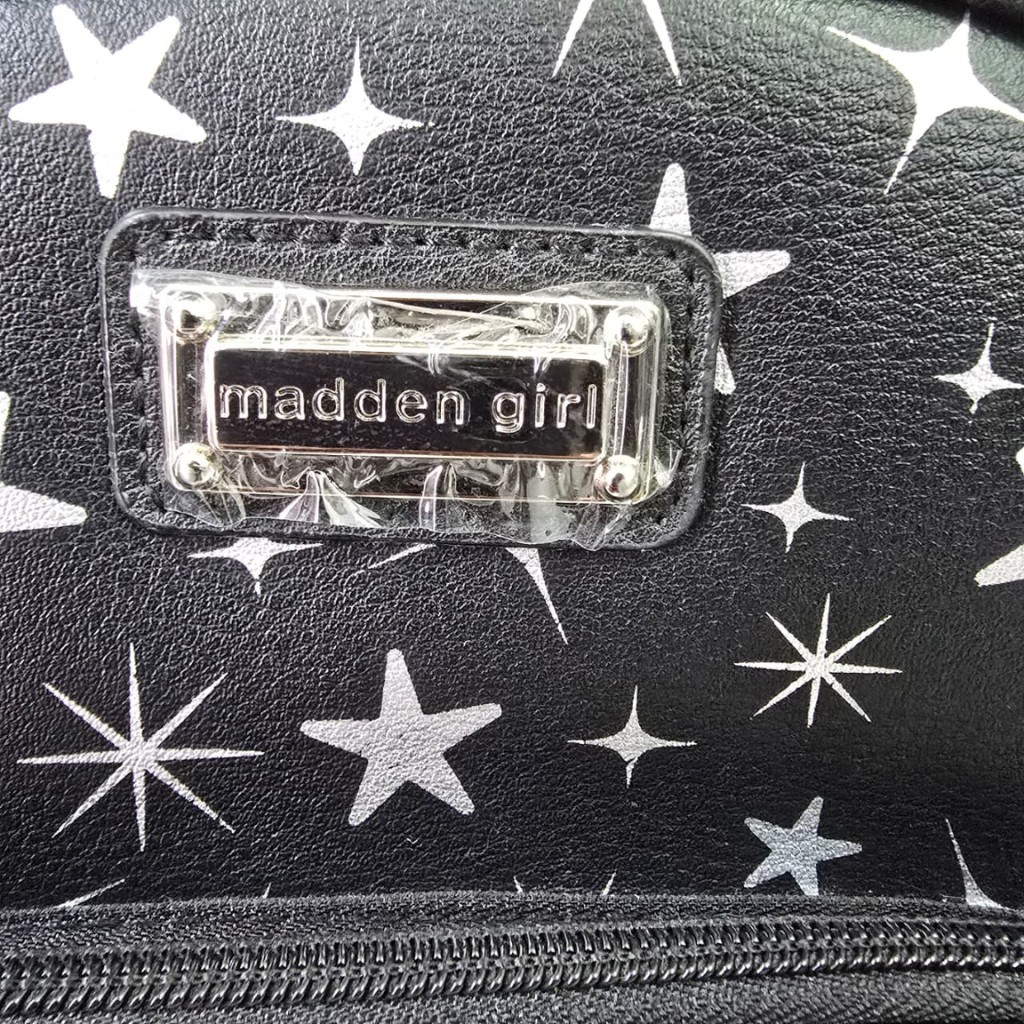 Set Madden Girl Mochila Mini y Cartera Negra con Estrellas – 2 Piezas