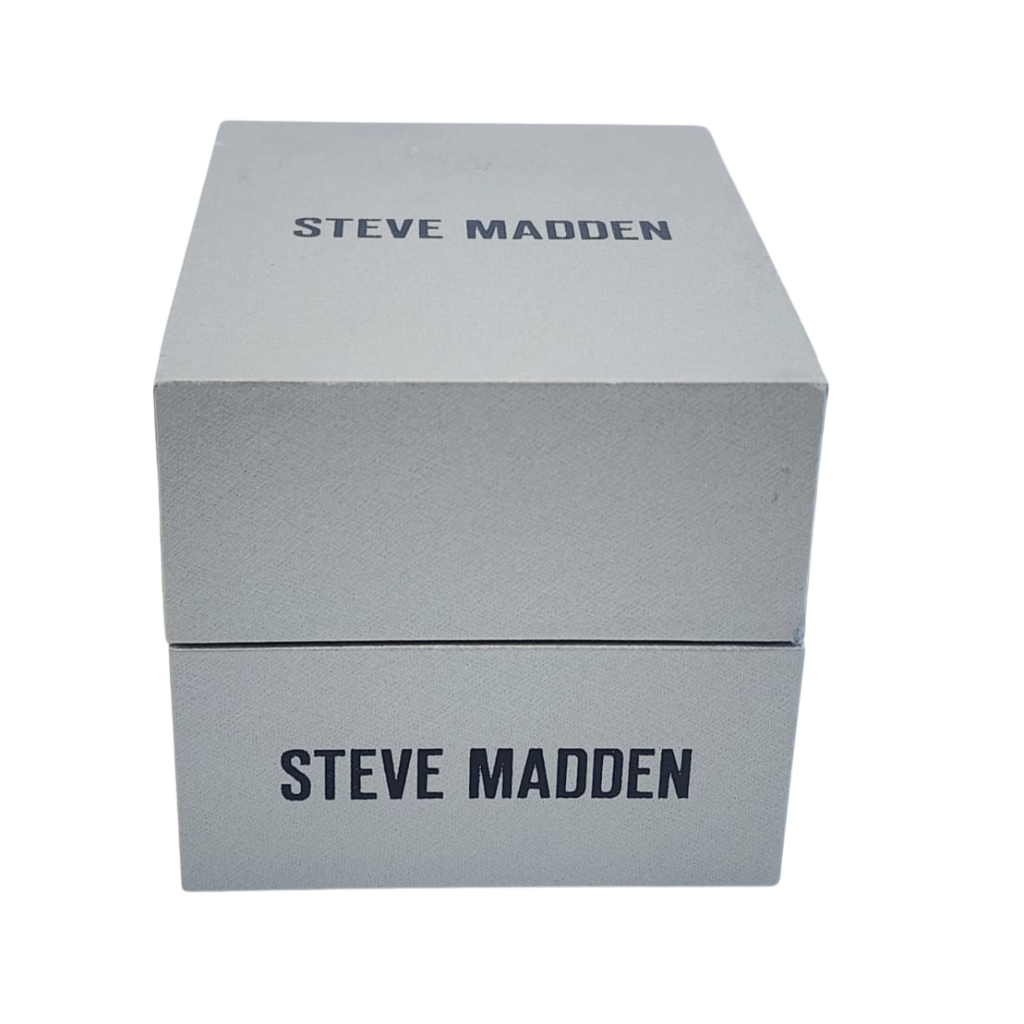 Reloj Steve Madden Hombre Café con Esfera Dorada Diseño Clásico Elegante